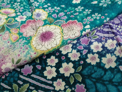 平和屋着物●豪華振袖 絞り 辻が花 銀通し地 やまと誂製 正絹 逸品 DABB0750ud
