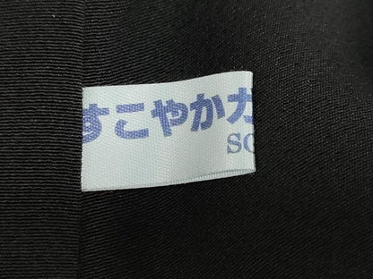平和屋着物●ブライダルファッションデザイナー・桂由美 黒留袖 刺繍 地紙流水草花文 暈し染め 金銀彩 正絹 逸品 DABB0754ud