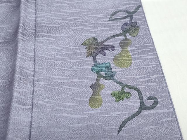 平和屋着物●上質な色無地　上田耕三　霞地紋　藤鼠色　正絹　逸品　未使用　DABB0761ud