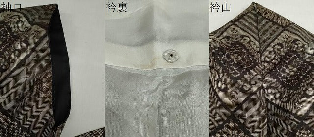 平和屋着物●本場大島紬 龍郷絣 花菱文 ますいわ屋扱い 正絹 逸品 DABB0766ud