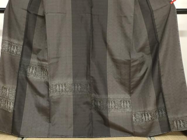 平和屋着物●訪問着 紬地 壁画文様 健勝苑扱い 正絹 逸品 未使用 DABB0768ud