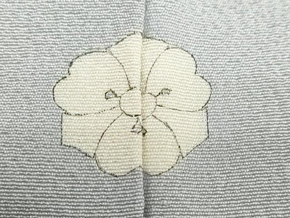 平和屋着物●上質な色無地 湊鼠色 正絹 逸品 DABB0773ud