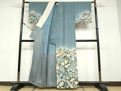 平和屋着物●訪問着 辻が花 金通し地 胴抜き仕立て 無落款 正絹 逸品 DABB0775ud