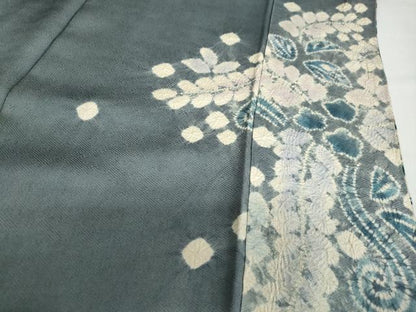 平和屋着物●訪問着 辻が花 金通し地 胴抜き仕立て 無落款 正絹 逸品 DABB0775ud
