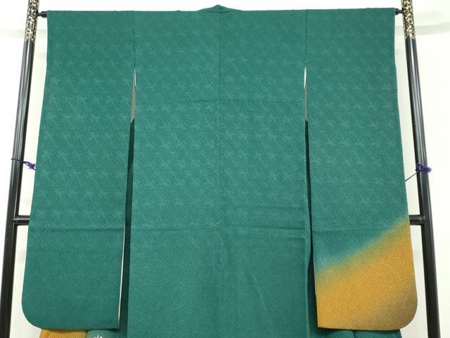 平和屋着物●豪華振袖 総絞り 刺繍 草花文 暈し染め 正絹 逸品 DABB0786ud