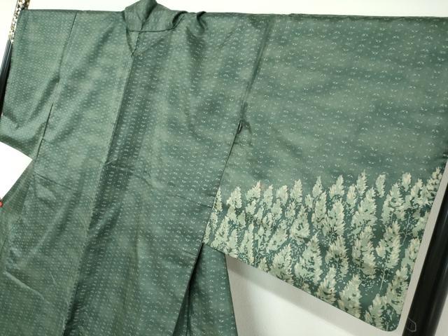 平和屋着物●本場染大島紬 訪問着 樹林文 正絹 逸品 DABB0797ud