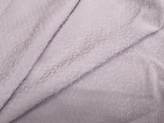 平和屋着物●上質な色無地 花唐草地紋 薄葡萄色 ロング丈 正絹 逸品 DABB0798ud