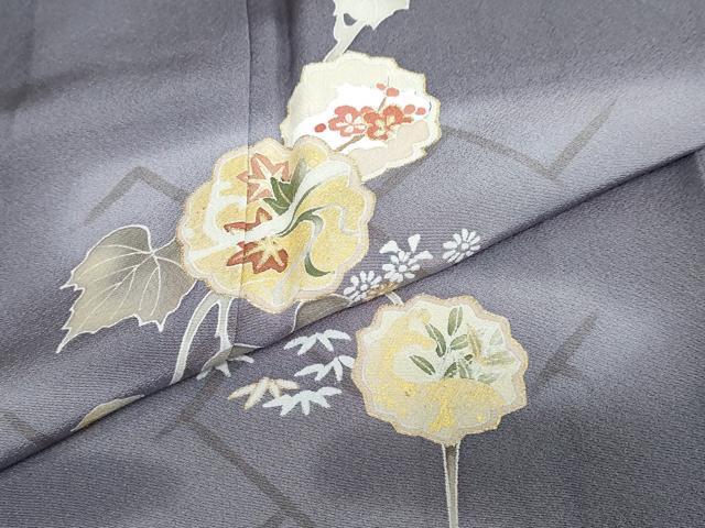 平和屋着物●訪問着 蔦の葉草花文 暈し染め 金彩 正絹 逸品 DABB0805ud