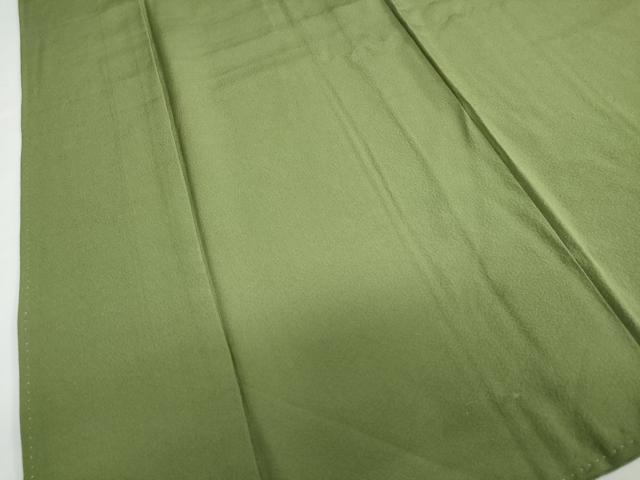 平和屋着物●上質な色無地 草色 正絹 逸品 DABB0811ud
