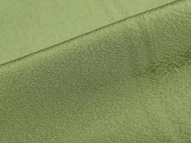平和屋着物●上質な色無地 草色 正絹 逸品 DABB0811ud