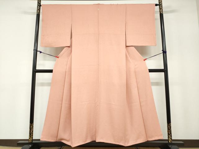 平和屋着物●上質な色無地 花唐草地紋 ときがら茶色 正絹 逸品 DABB0814ud