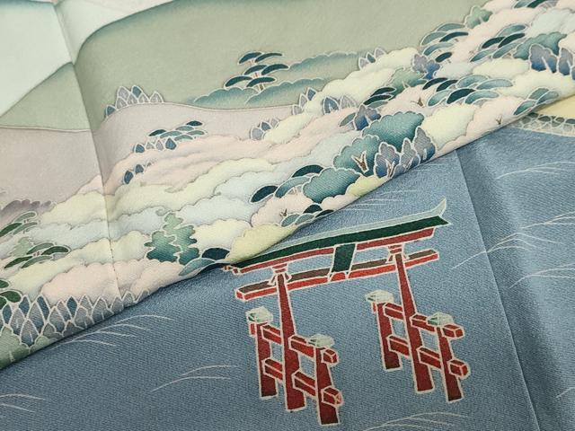 平和屋着物●豪華色留袖 友禅 作家物 名所風景文 正絹 逸品 DABB0819ud