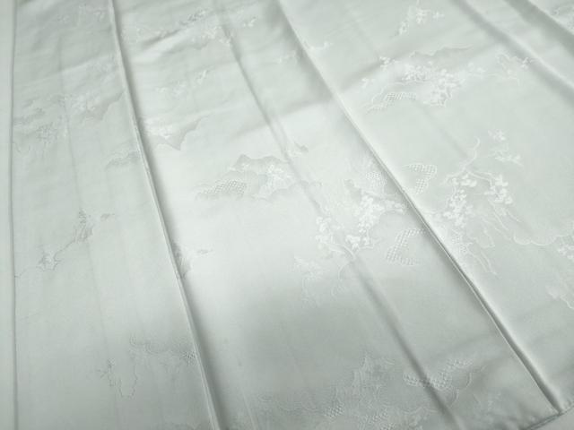 平和屋着物●上質な色無地 雲霞風景地紋 灰青色 正絹 逸品 DABB0822ud