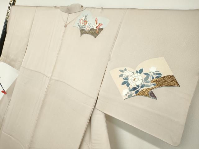 平和屋着物●訪問着 刺繍 冊子花鳥文 金彩 正絹 逸品 DABB0827ud