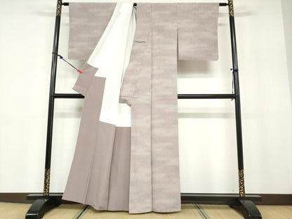 平和屋着物●伝統工芸師 服部光擴 小紋 作家物 霞文 正絹 逸品 DABB0828ud