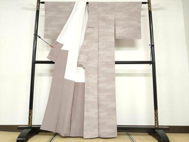 平和屋着物●伝統工芸師 服部光擴 小紋 作家物 霞文 正絹 逸品 DABB0828ud