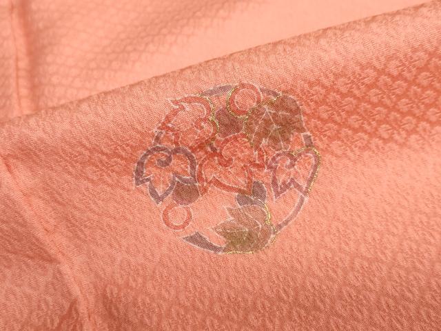 平和屋着物●友禅作家の巨匠 浅井青仁 小紋 草花丸文 金彩 正絹 逸品 未使用 DABB0834ud