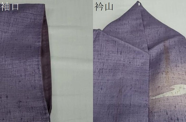 平和屋着物●訪問着 作家物 紬地 雲霞樹林文 金糸 正絹 逸品 DABB0837ud