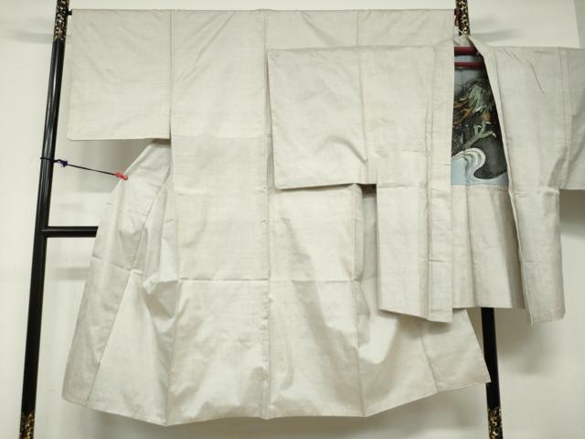 平和屋着物●男性　本場大島紬　アンサンブル　白大島　100亀甲　総詰め　正絹　逸品　DABB0841ud