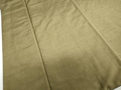 平和屋着物●男性　紬　アンサンブル　長羽織　海松色　正絹　逸品　DABB0842ud