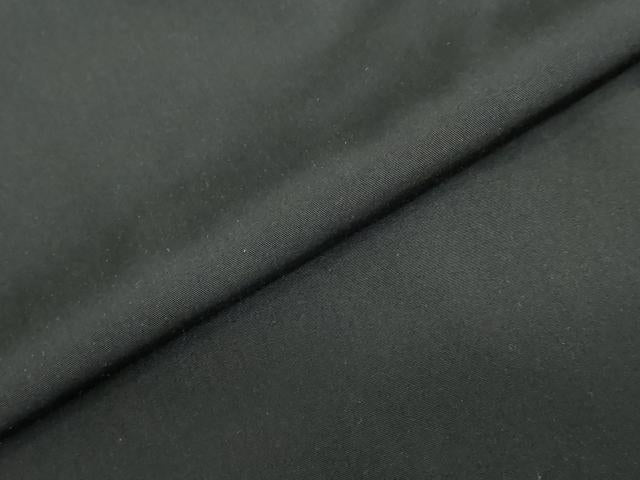 平和屋着物●男性　黒紋付　長羽織セット　羽裏：風景文　正絹　逸品　DABB0843ud