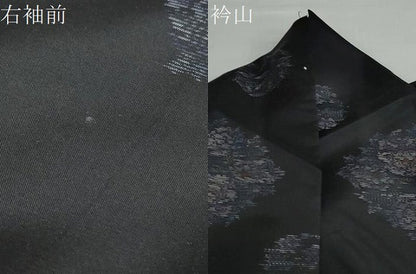 平和屋着物●本場大島紬 草花丸文 正絹 逸品 DABB0852ud