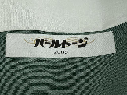 平和屋着物●本加賀友禅作家 鶴見保次監修 色無地 木賊色 ロング丈 正絹 逸品 DABB0861ud