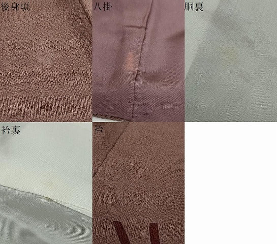 平和屋着物●上質な小紋 抽象文様 金彩 鬼しぼ縮緬 正絹 逸品 DABB0870ud