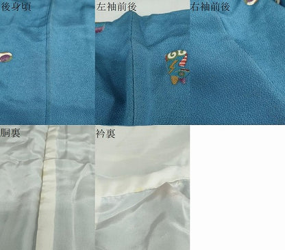 平和屋着物●上質な小紋 型染め 陶器動物文 十二支 金彩 正絹 逸品 DABB0877ud
