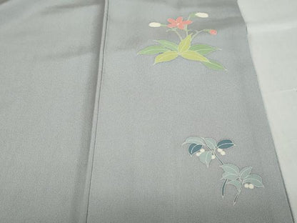 平和屋着物●訪問着 友禅 作家物 風景草花文 暈し染め 正絹 逸品 DABB0878ud