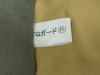 平和屋着物●男性 結城紬 色無地 老竹色 証紙付き 正絹 逸品 DABB0882ud