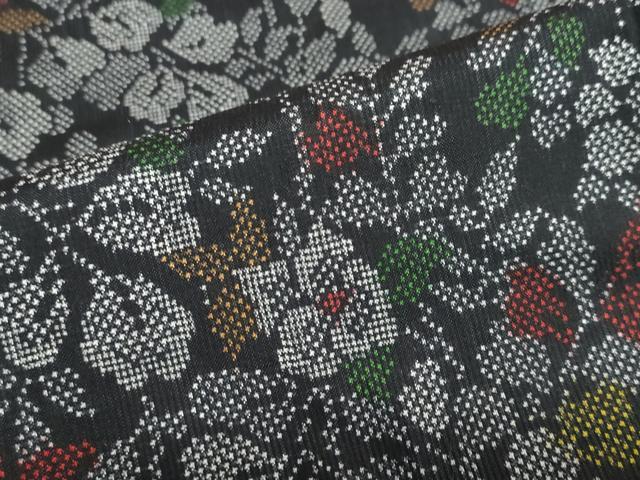 平和屋着物●本場大島紬 7マルキ 草花文 和田紬工場謹製 証紙付き 正絹 逸品 DABB0889ud