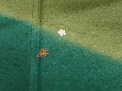 平和屋着物●訪問着 舞花文 暈し染め 金彩 正絹 逸品 DABB0892ud