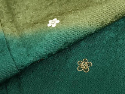 平和屋着物●訪問着 舞花文 暈し染め 金彩 正絹 逸品 DABB0892ud