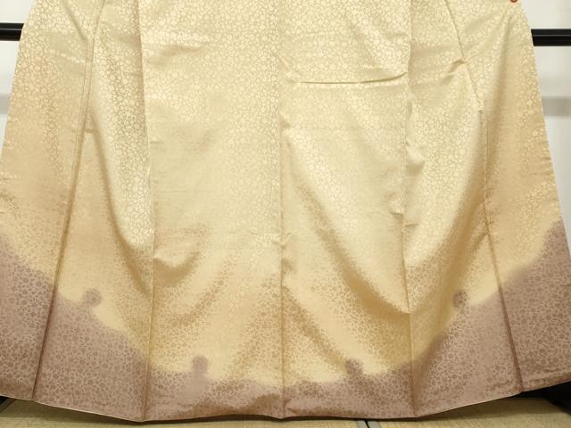 平和屋着物●訪問着 お召地 花唐草地紋 正絹 逸品 DABB0893ud