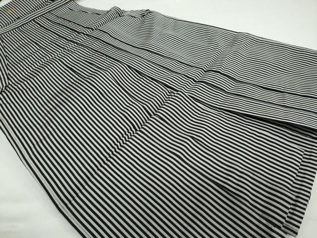 平和屋着物●男性 馬乗り袴 縞 正絹 逸品 DABB0901ud