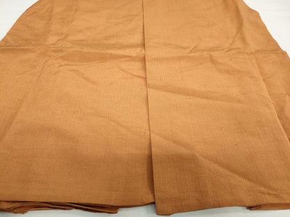 平和屋着物●男性 馬乗り袴 色無地 紬地 土色 正絹 逸品 DABB0906ud