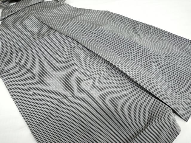平和屋着物●男性 馬乗り袴 縞 正絹 逸品 DABB0910ud