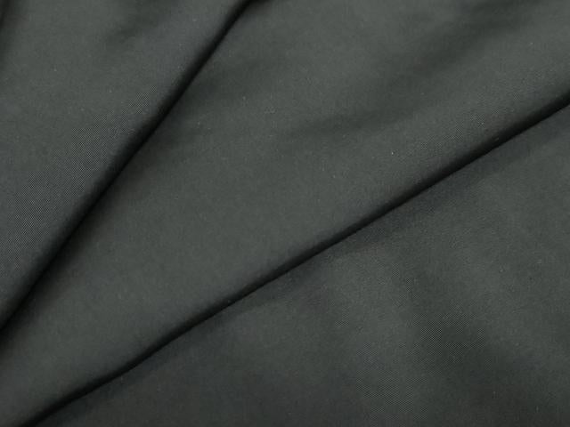 平和屋着物●男性 黒紋付 長羽織セット 羽裏：人物風景文 正絹 逸品 DABB0912ud