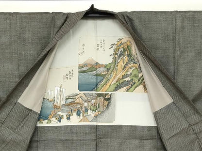 平和屋着物●男性 本場大島紬 アンサンブル 100亀甲 総詰め 正絹 逸品 DABB0913ud