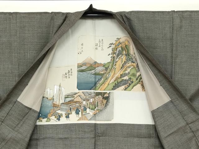 平和屋着物●男性 本場大島紬 アンサンブル 100亀甲 総詰め 正絹 逸品 DABB0913ud