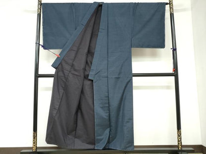 平和屋着物●男性 本場大島紬 アンサンブル 長羽織 抽象文様 キングサイズ 正絹 逸品 未使用 DABB0915ud
