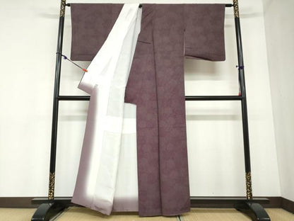 平和屋着物●江戸小紋 彫師双光 染士昌亮 雪輪文 正絹 逸品 DABB0920ud
