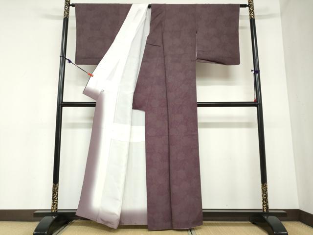 平和屋着物●江戸小紋 彫師双光 染士昌亮 雪輪文 正絹 逸品 DABB0920ud