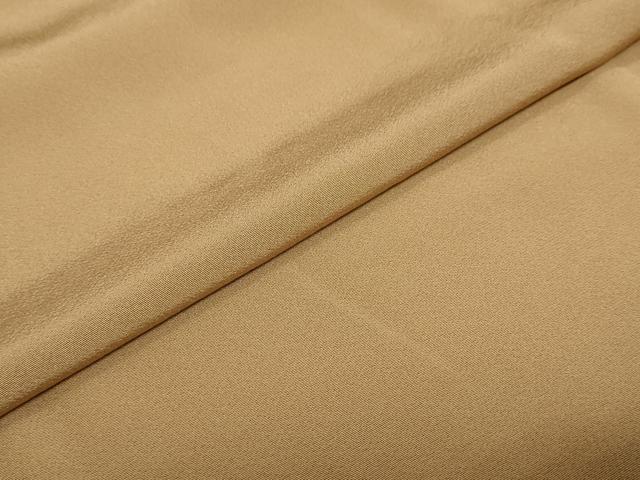 平和屋着物●上質な色無地 黄唐茶色 正絹 逸品 DABB0923ud