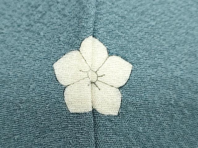 平和屋着物●上質な色無地 紋意匠 湊鼠色 正絹 逸品 DABB0924ud