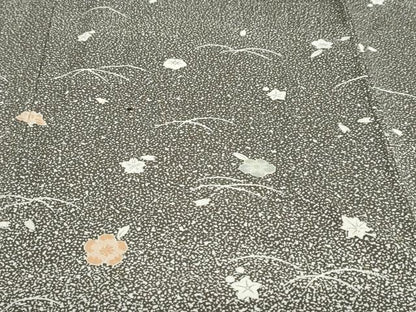 平和屋着物●二代目 川村久太郎 訪問着 舞花文 たたき染め 正絹 逸品 DABB0926ud