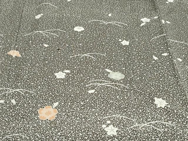 平和屋着物●二代目 川村久太郎 訪問着 舞花文 たたき染め 正絹 逸品 DABB0926ud