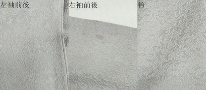 平和屋着物●上質な色無地 花唐草地紋 銀鼠色 正絹 逸品 DABB0928ud