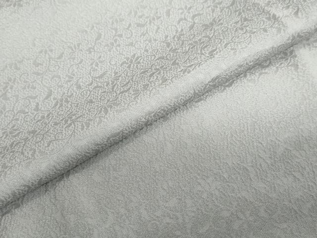 平和屋着物●上質な色無地 花唐草地紋 銀鼠色 正絹 逸品 DABB0928ud